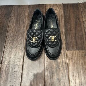 Chanel Quilted CC Turnlock Loafers